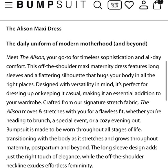 BUMPSUIT Alison Maternity Dress - Picture 5 of 7